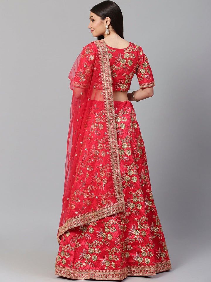 Mesmerizing Red Silk Lehenga | Intricate Thread & Zari Work Bridal Set