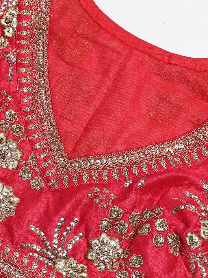 Mesmerizing Red Silk Lehenga | Intricate Thread & Zari Work Bridal Set