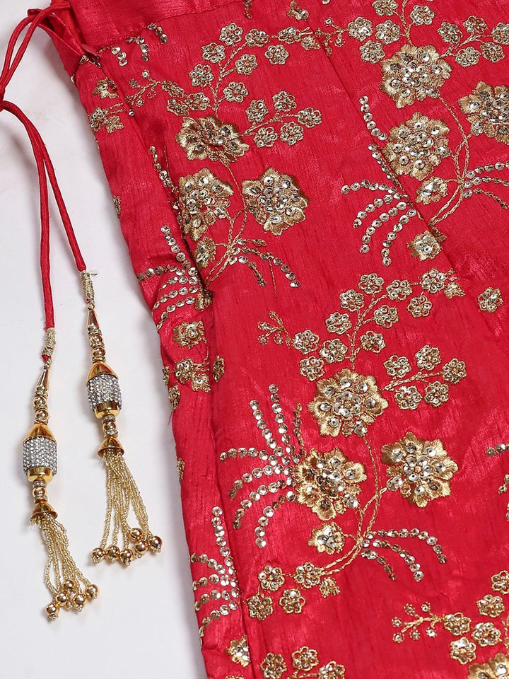 Mesmerizing Red Silk Lehenga | Intricate Thread & Zari Work Bridal Set