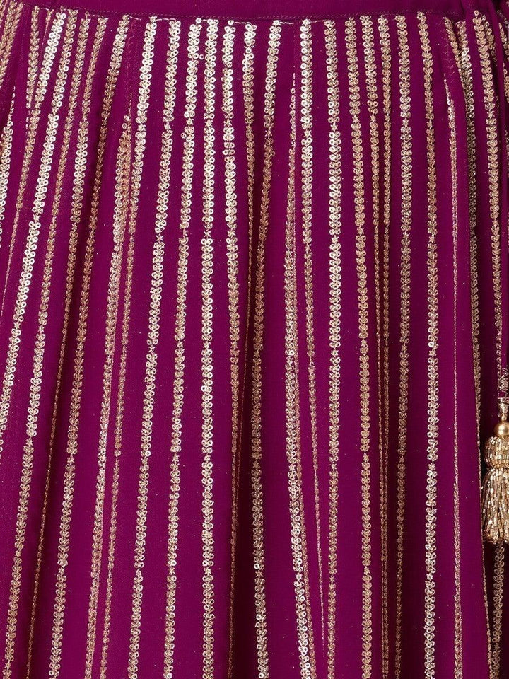 Designer Dark Purple Lehenga Choli | Sequin & Embroidery Detailing