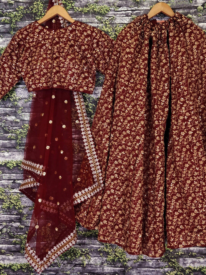 Designer Maroon Lehenga Choli Set | Perfect for Weddings & Festive Events