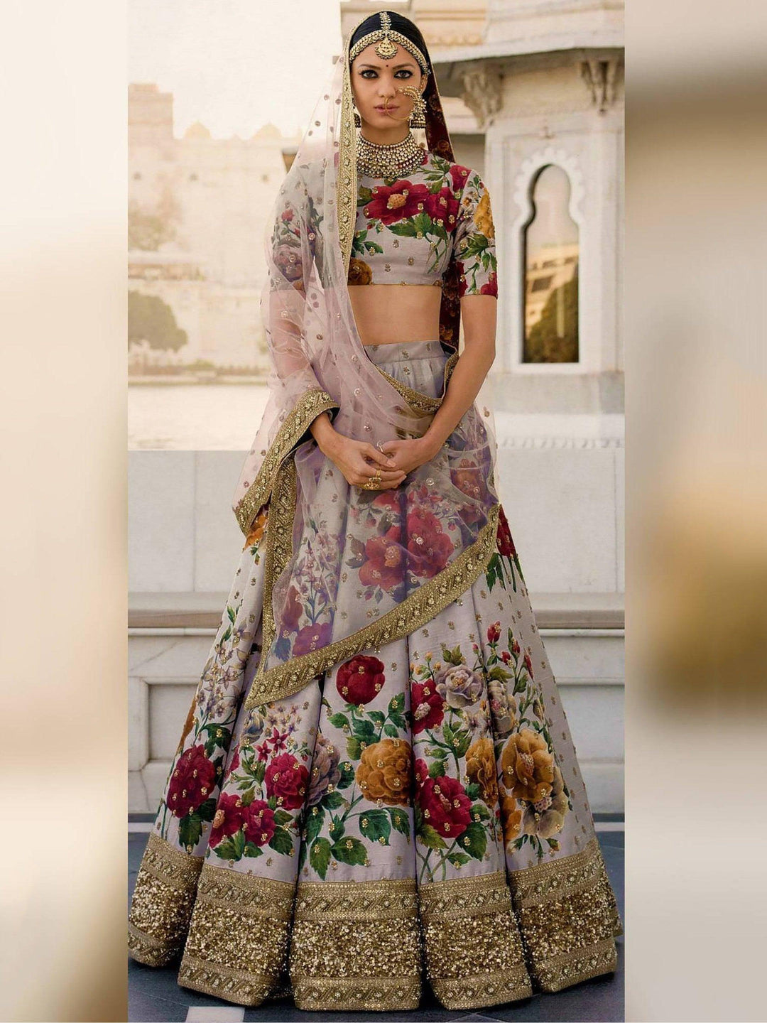 Luxury Grey Lehenga Choli | Designer Wear for Weddings & Parties