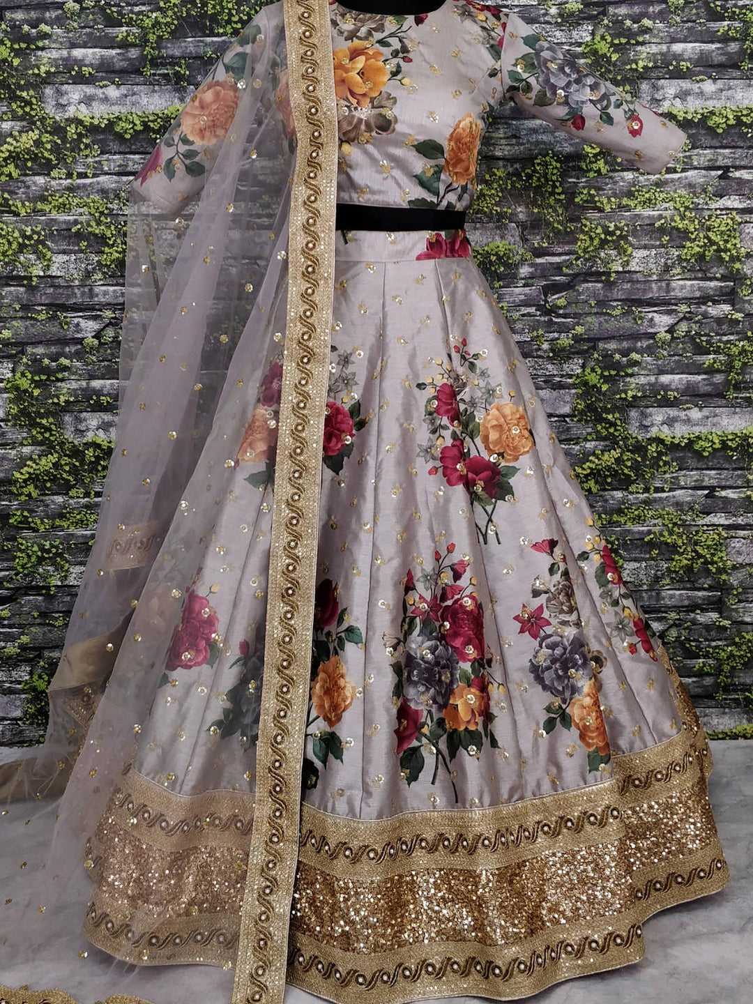 Luxury Grey Lehenga Choli | Designer Wear for Weddings & Parties