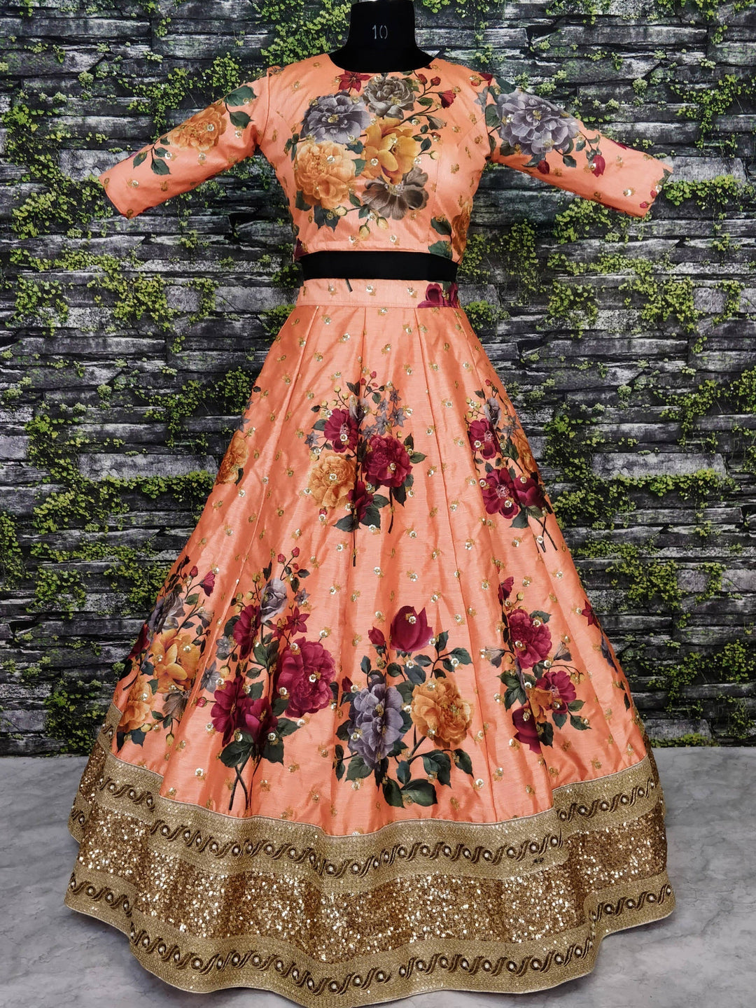 Peach Embroidered Lehenga | Perfect for Weddings & Engagements