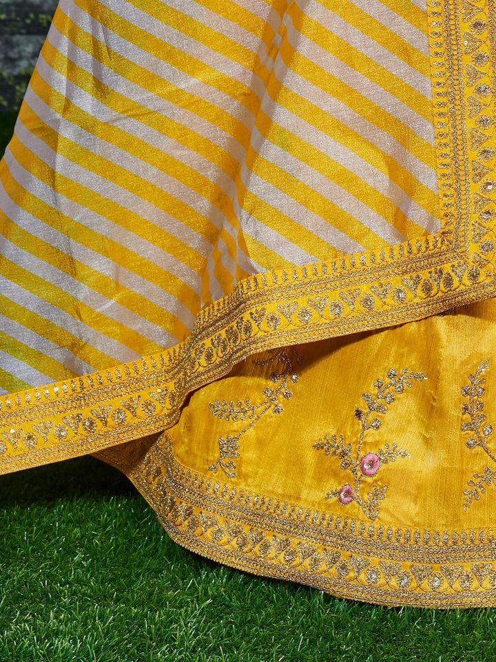 Embroidered Yellow Lehenga Choli | Wedding Lehenga for Women