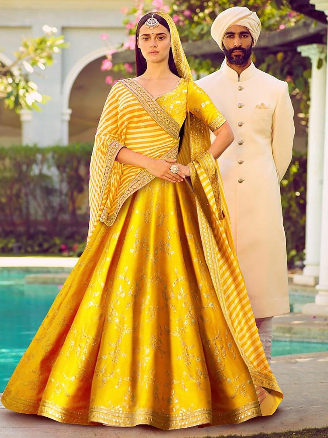 Embroidered Yellow Lehenga Choli | Wedding Lehenga for Women