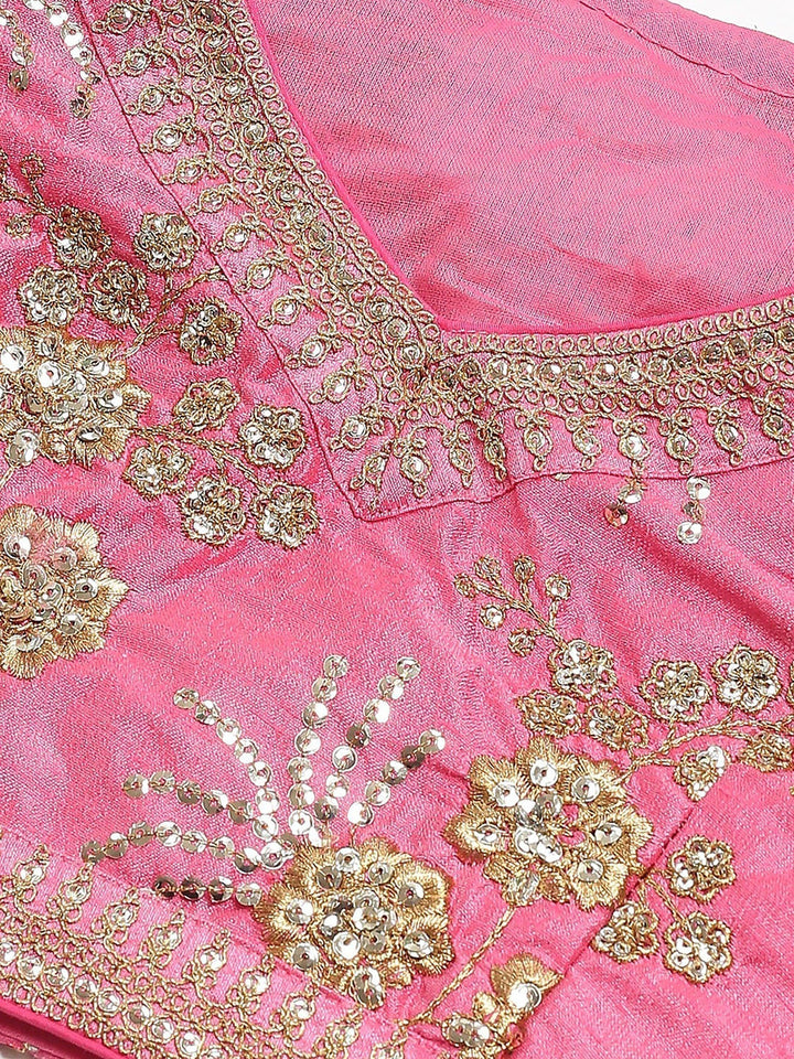 Customizable Pink Satin Lehenga | Bridal Set with Lace and Embroidery