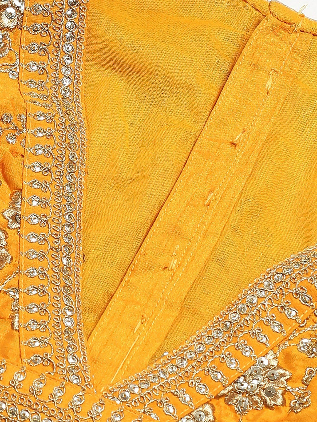 Hypnotic Yellow Satin Lehenga Choli | Wedding Wear Embroidered Set