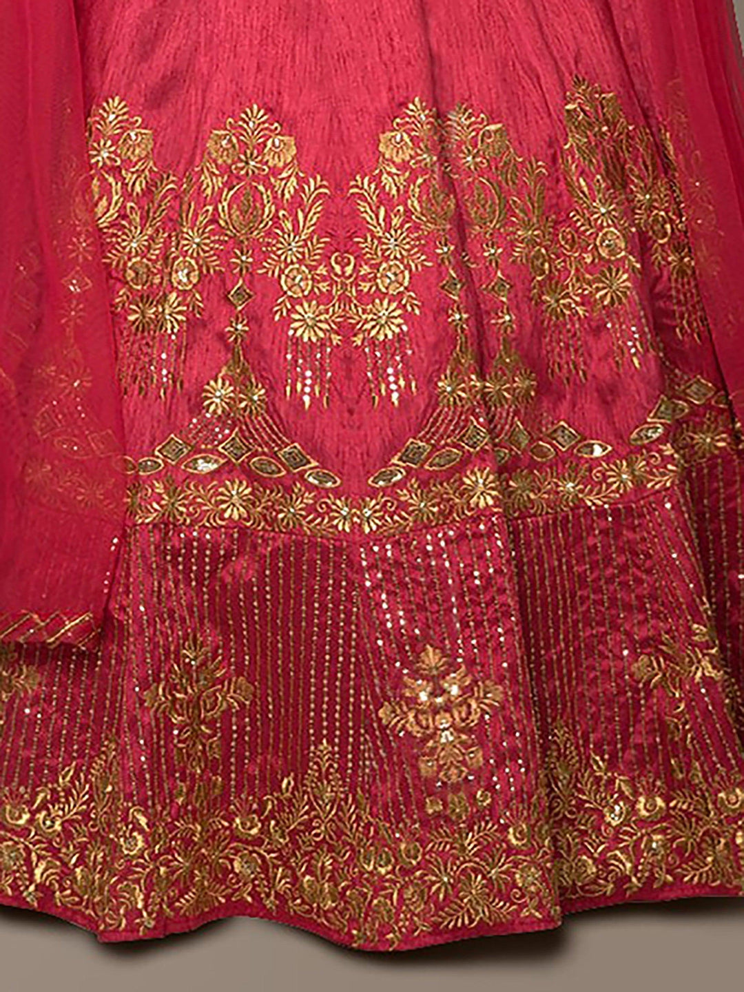 Stylish Red Lehenga for Weddings | Embroidered Lehenga Choli with Dupatta