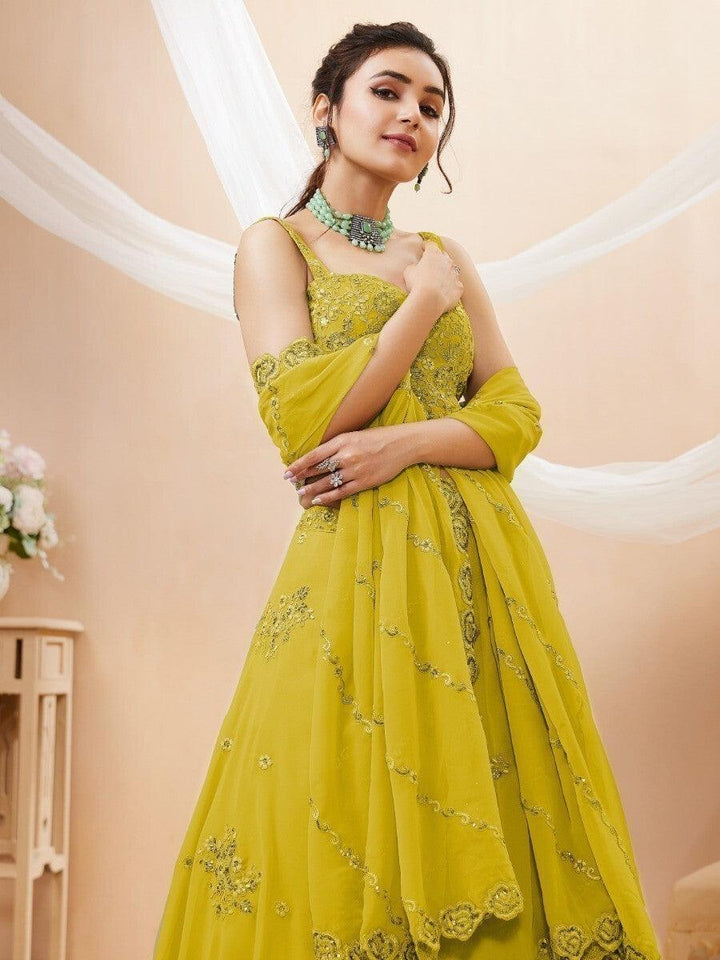 Neon Yellow Lehenga Choli | Customizable Fit & Gorgeous Detailing