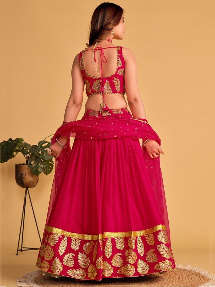 Wonderful Pink Lehenga Choli | Georgette with Sequins & Embroidery