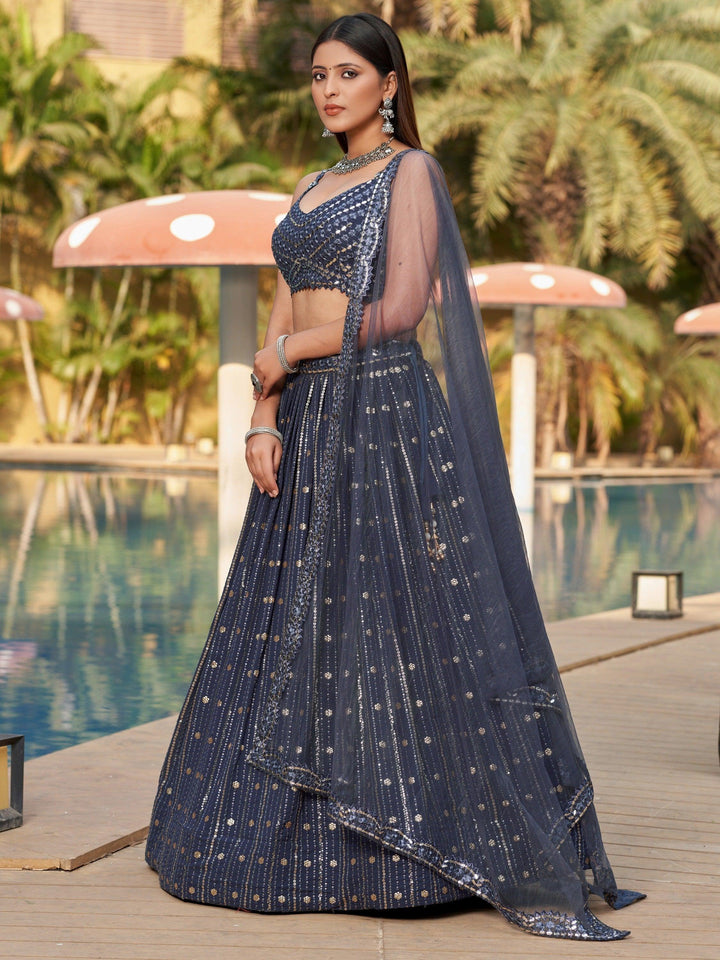 Statement Grey Designer Lehenga | Modern Bridal Outfit for Special Events