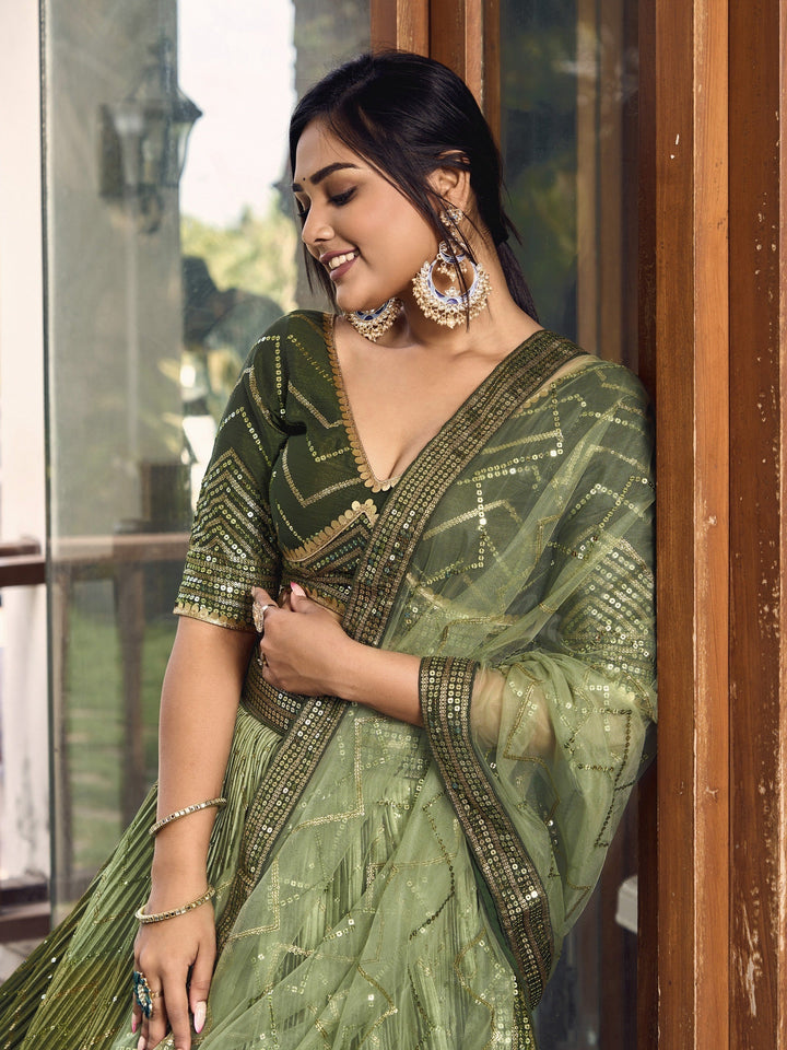 Stunning Green Lehenga Set | Customizable, Perfect for Weddings & Mehendi