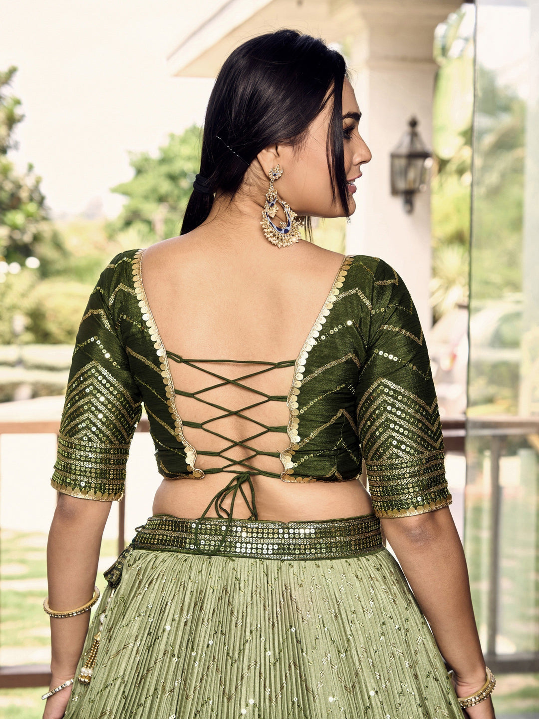 Stunning Green Lehenga Set | Customizable, Perfect for Weddings & Mehendi