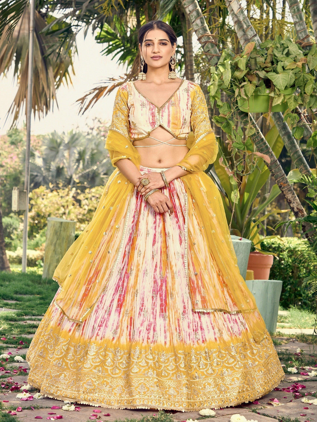 Exquisite Chinon Lehenga Set | Wedding & Sangeet Lehenga Choli