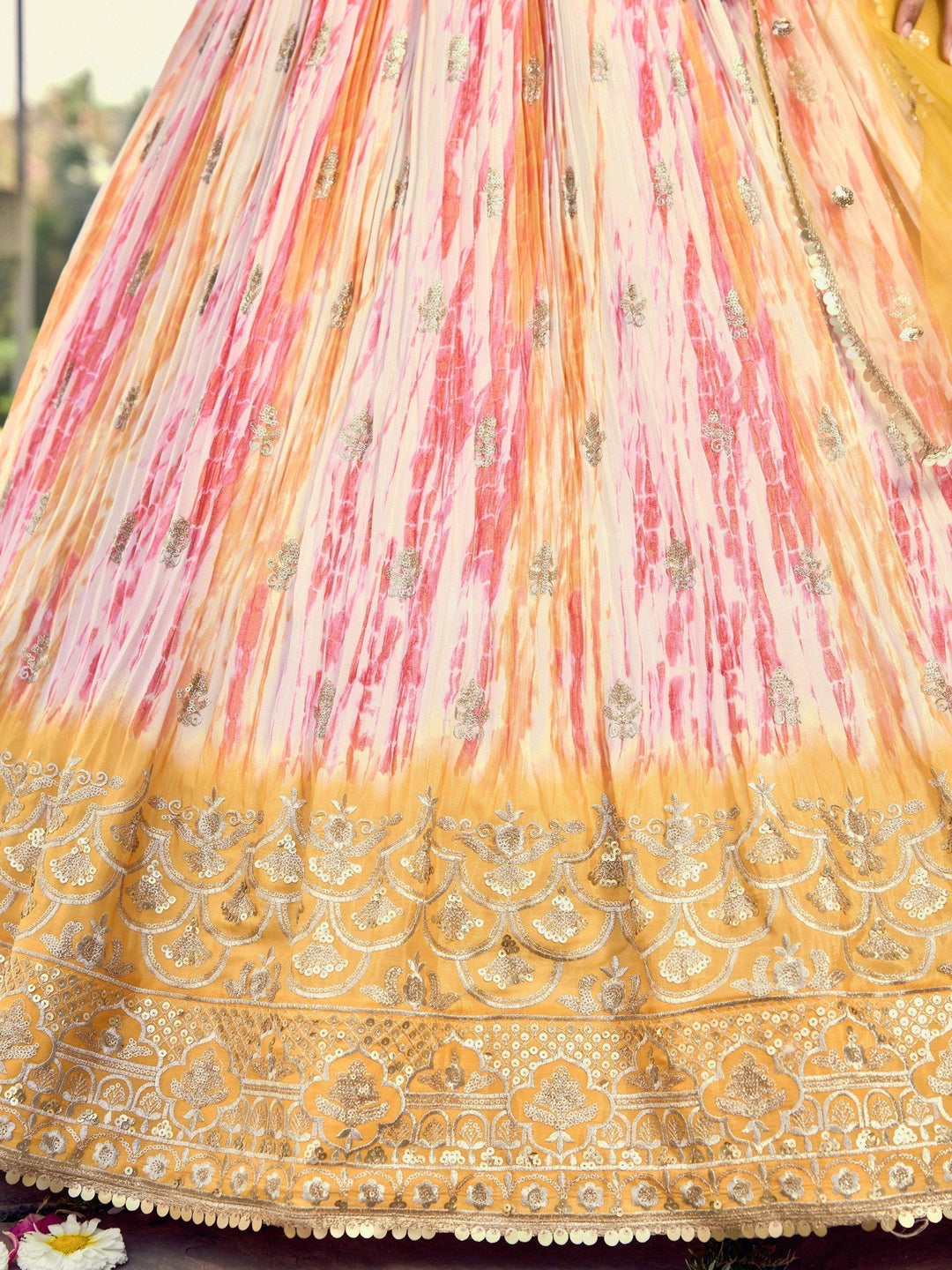 Exquisite Chinon Lehenga Set | Wedding & Sangeet Lehenga Choli