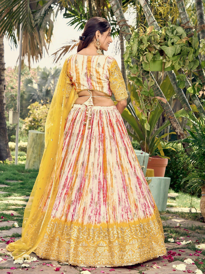 Exquisite Chinon Lehenga Set | Wedding & Sangeet Lehenga Choli