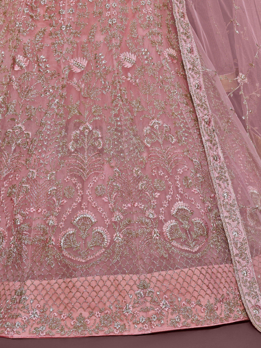 Pretty Pink Lehenga for Women | Soft Net Wedding Lehenga Choli